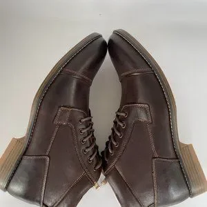 Kunsto  Genuine Leather Oxford Boots Men\'s Size 11 NWB  Dark Brown Kunsto Men main image 3